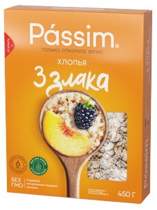 

Хлопья Passim 3 злака 450 г