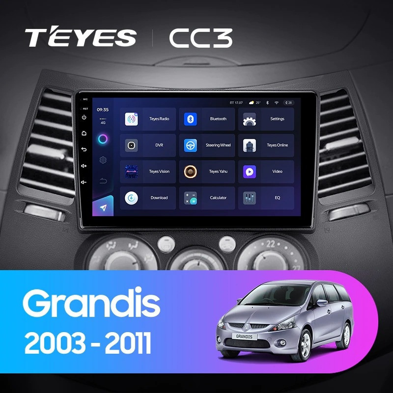 Штатная магнитола Teyes CC3L 4/64 Mitsubishi Grandis 1 (2003-2011) F2