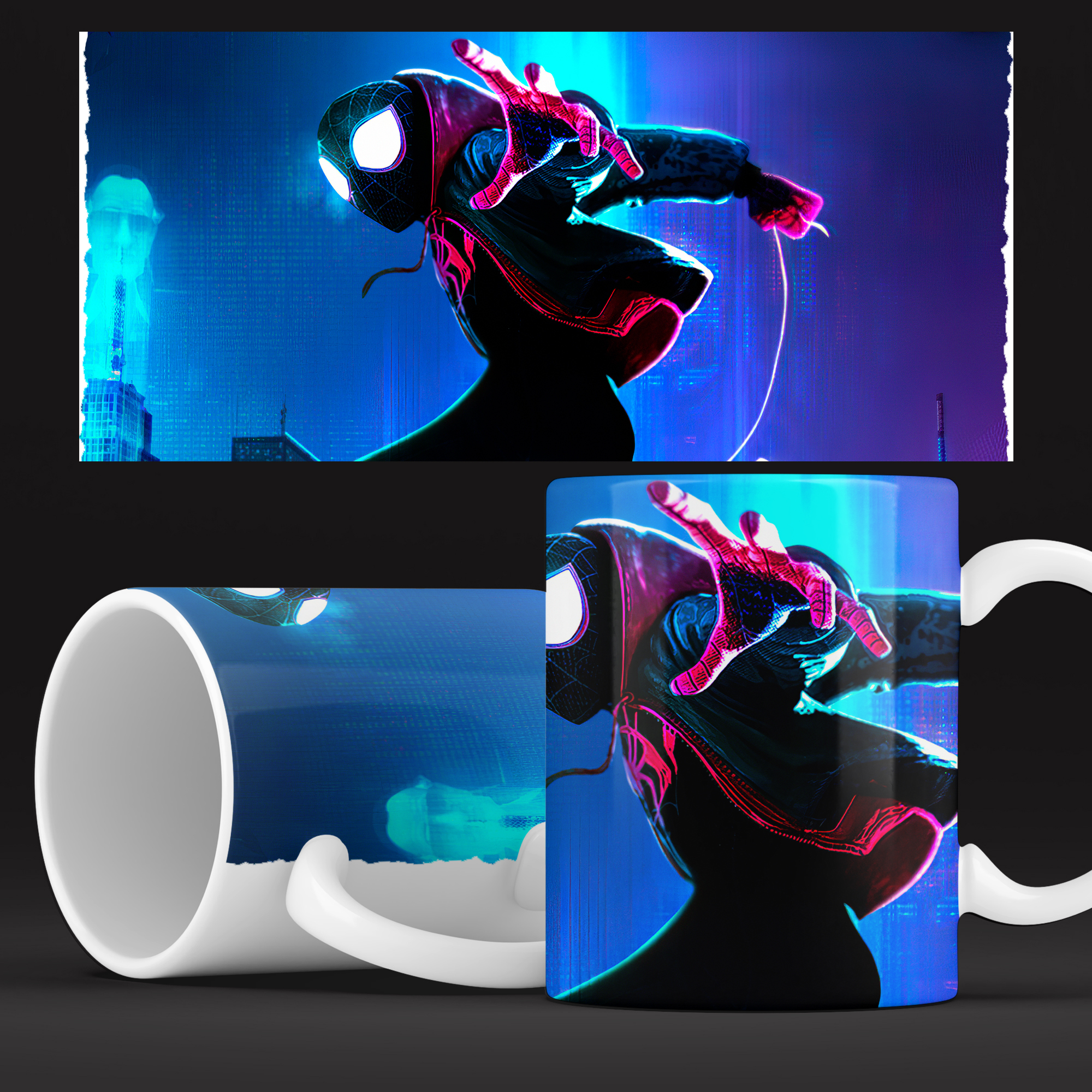 фото Кружка с принтом человек паук spider man miles morales rocketcup