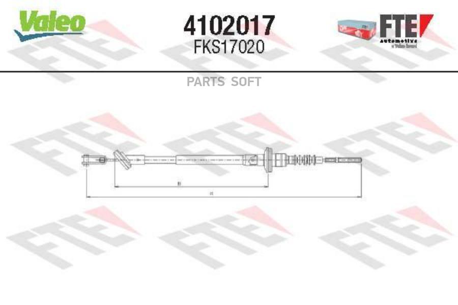 Трос Сцепления Fks17020 FTE 4102017