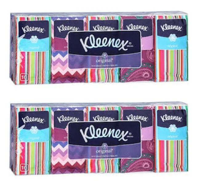 

Носовые платки Kleenex Original 100 шт х 2 уп, Белый, Original