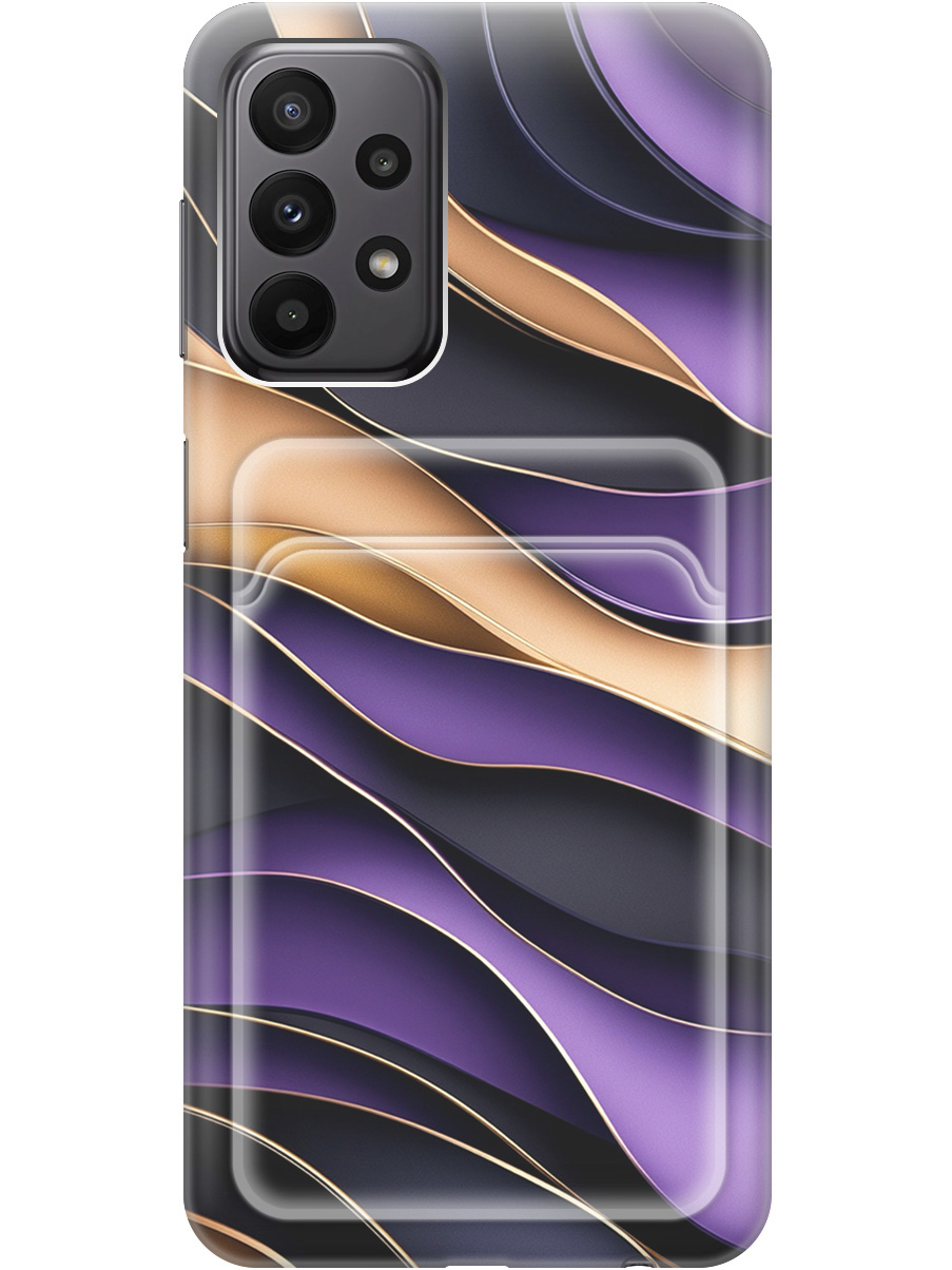 

Силиконовый чехол на Samsung Galaxy A23 4G с принтом с карманом для карты 836870, Прозрачный;фиолетовый;черный, 740132831