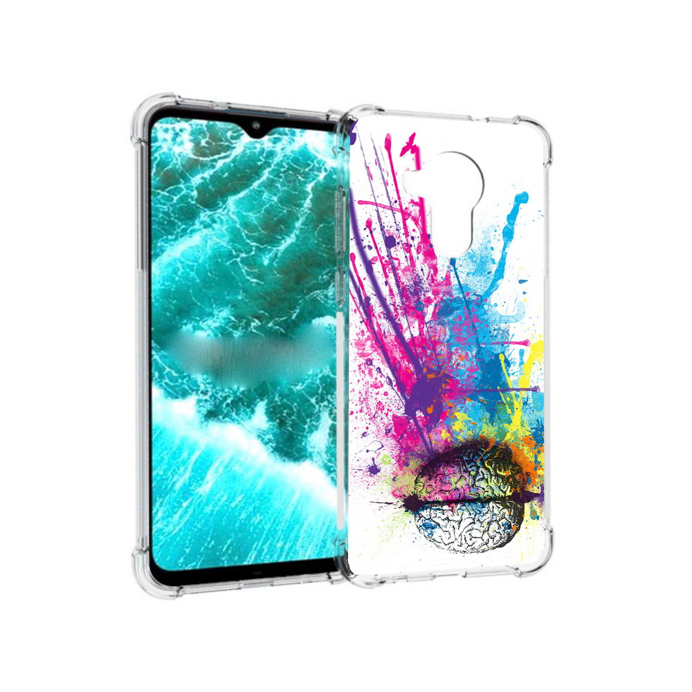 

Чехол MyPads Tocco для Nokia C30 яркий красочный мозг (PT227054.117.710), Прозрачный, Tocco