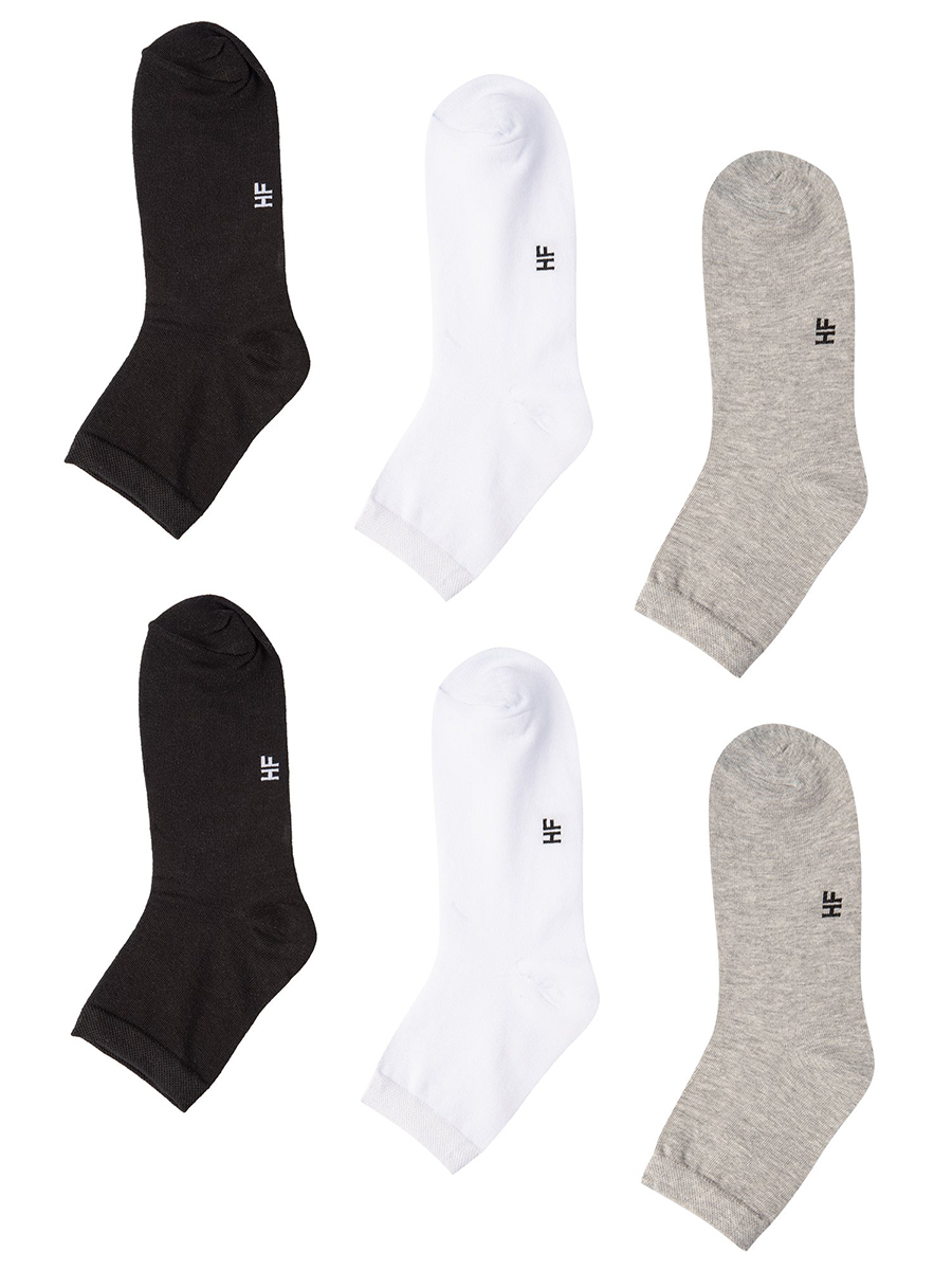 Комплект носков унисекс HappyFox HFET3003NK разноцветных 29-31, 6 пар