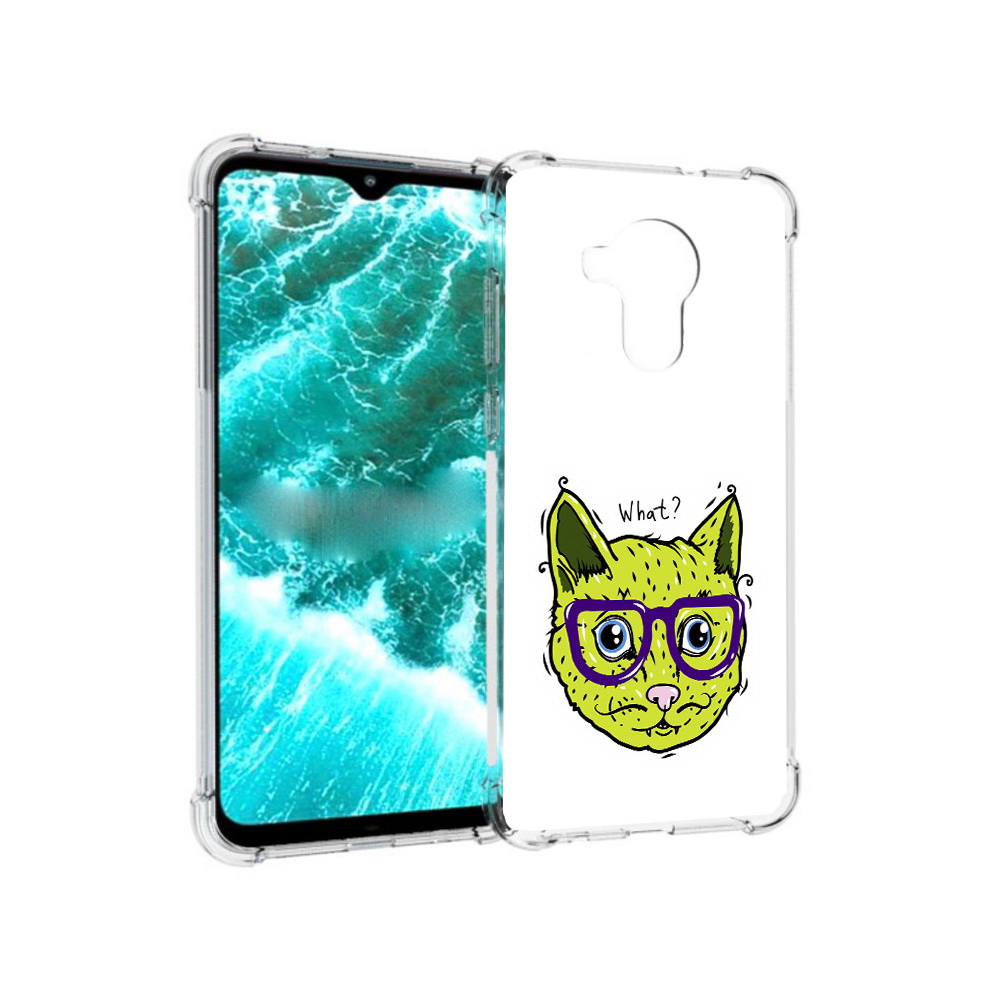 

Чехол MyPads Tocco для Nokia C30 Зеленый кот (PT227054.117.86), Прозрачный, Tocco