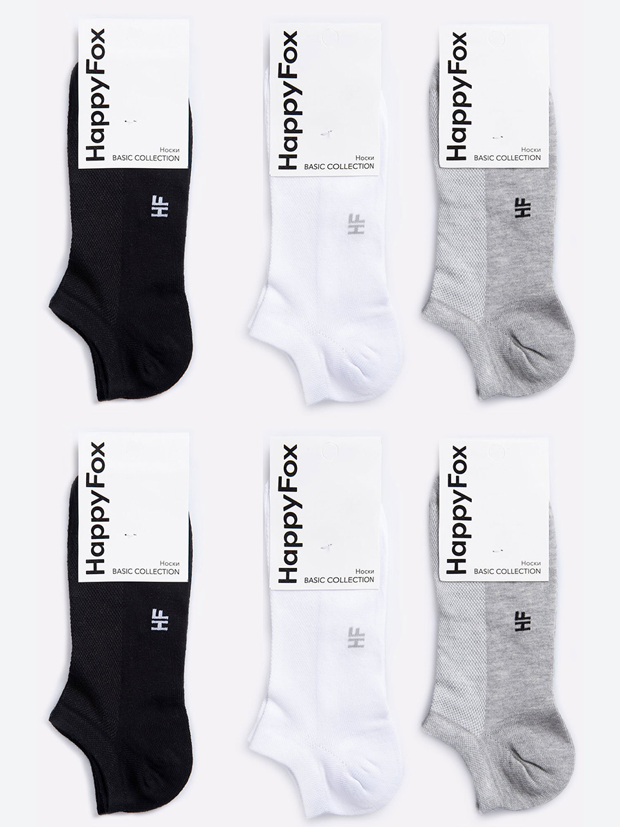 Комплект носков мужских HappyFox HFET6003SNB разноцветных 29-31, 6 пар