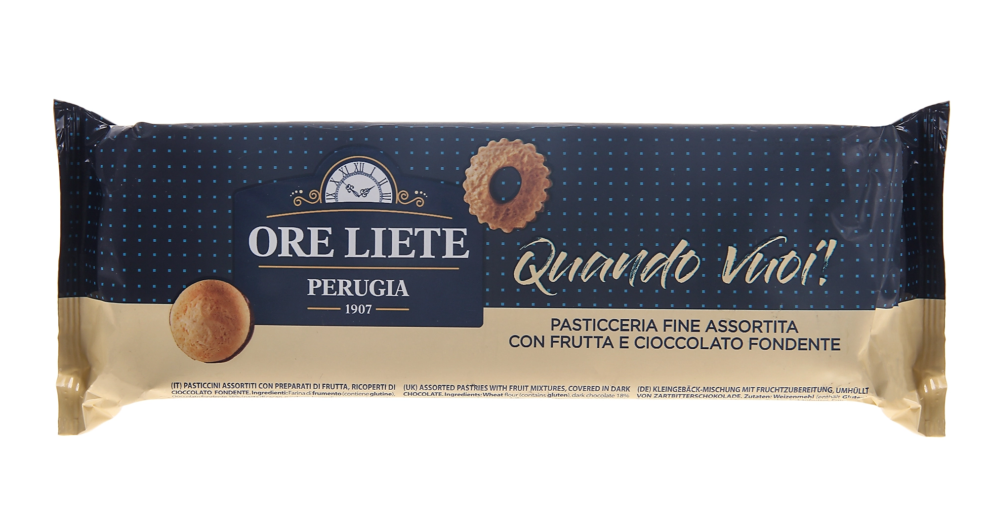 Печенье Ore liete pasticceria fine contrasto с тёмным шоколадом, 200 г