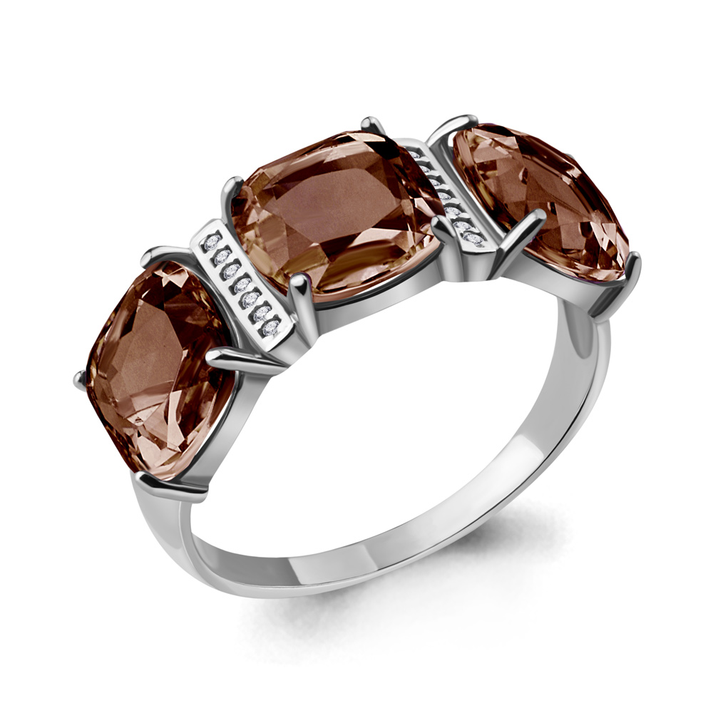 

Кольцо из серебра с кварцем р. , Aquamarine 6547401А_925_р, 6547401А_925_р