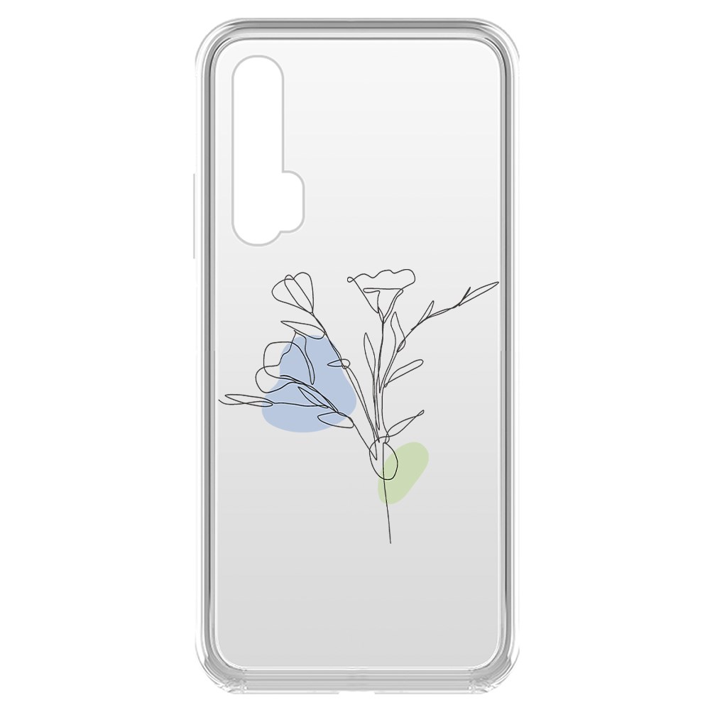 

Чехол-накладка Krutoff Clear Case Эустома для Honor 20 Pro