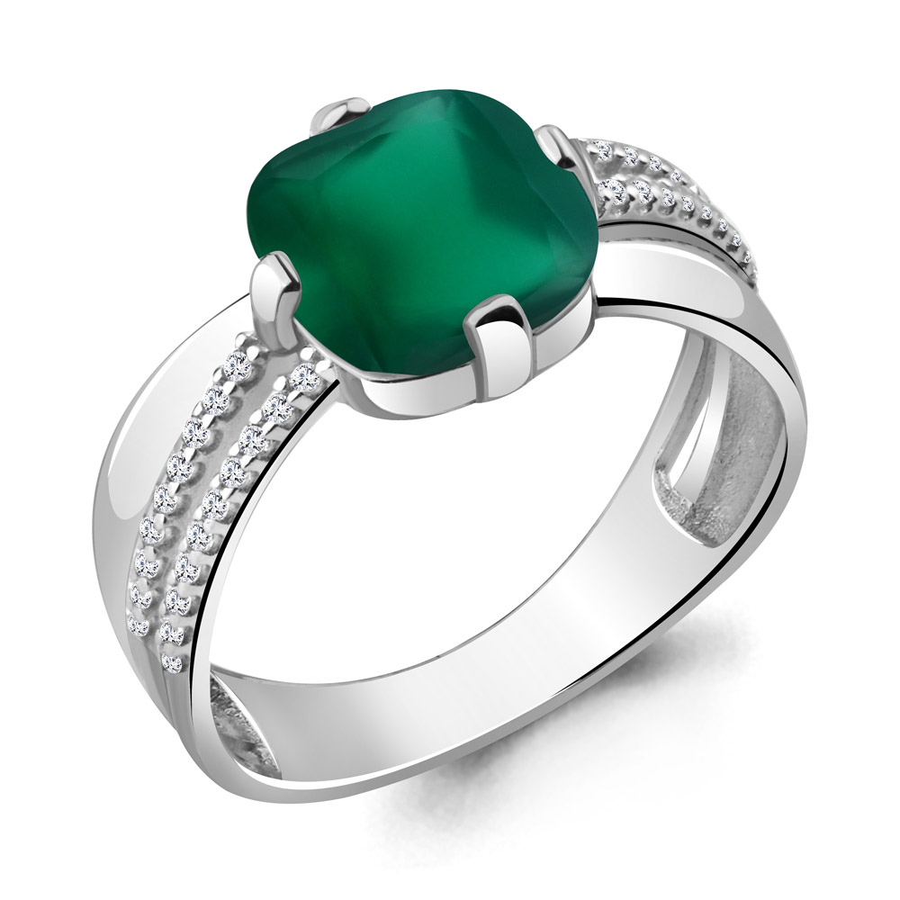 

Кольцо из серебра с агатом р.  Aquamarine 6547909А_925_р, 6547909А_925_р