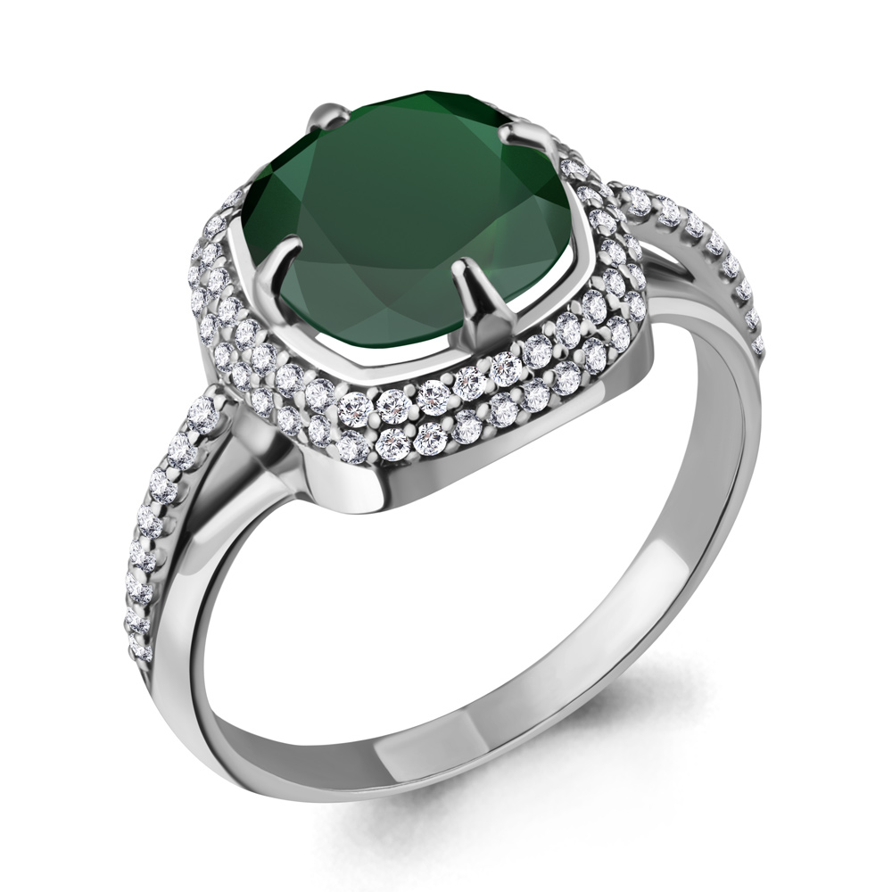 

Кольцо из серебра с агатом р. 18,5 Aquamarine 6548109А_925_р, 6548109А_925_р