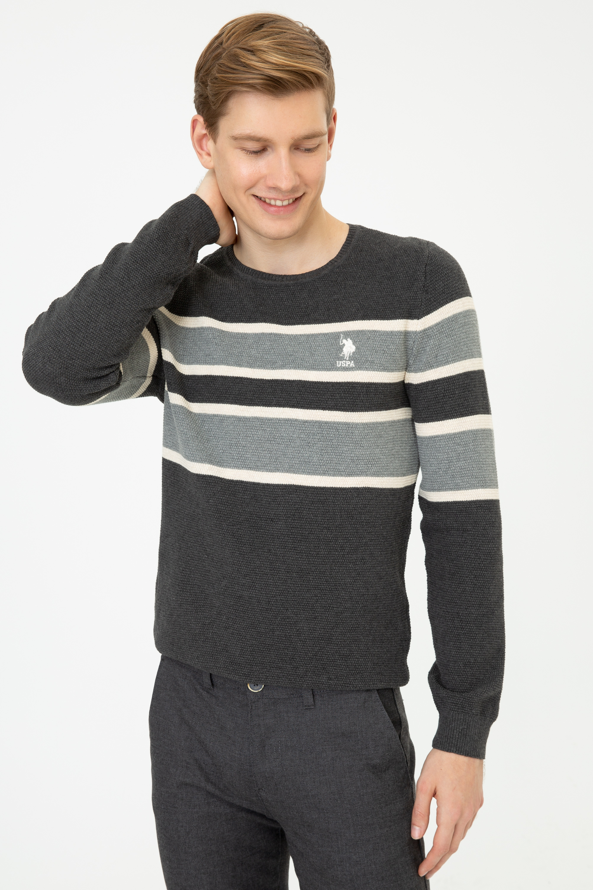 

Джемпер мужской U.S. POLO Assn. G081GL0TK0LUTTON серый XL, G081GL0TK0LUTTON