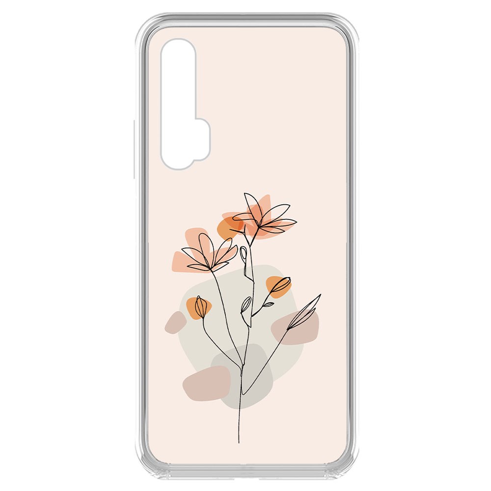 фото Чехол-накладка krutoff clear case ромашки для huawei nova 5t