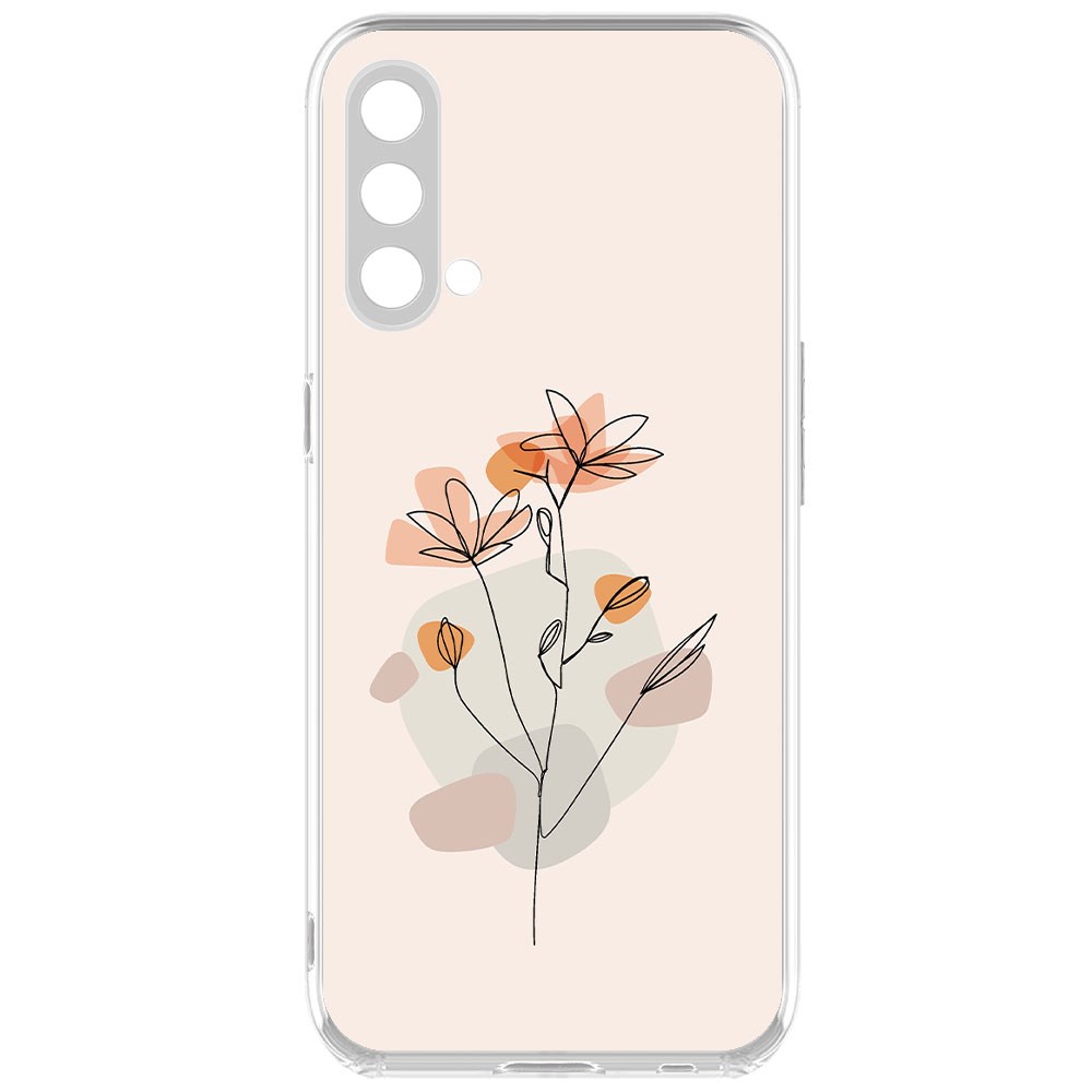 Чехол-накладка Krutoff Clear Case Ромашки для OnePlus Nord CE 5G