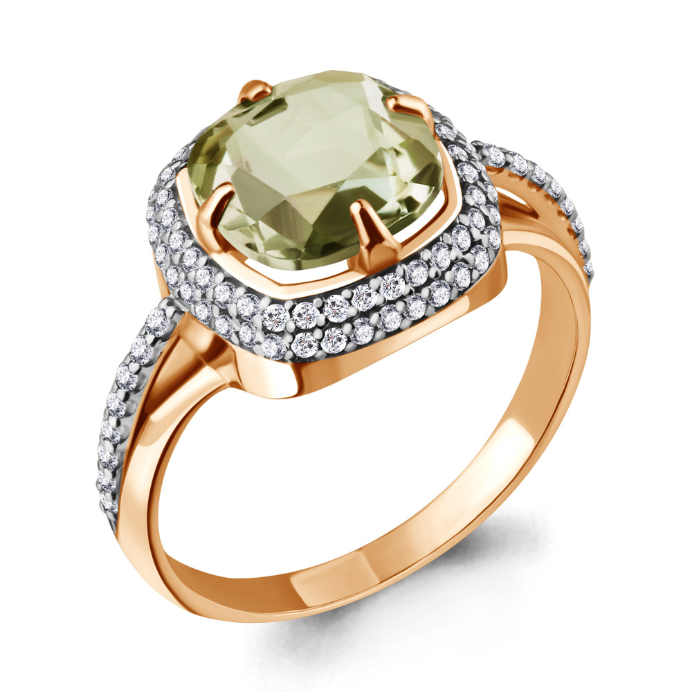 

Кольцо из серебра с кварцем р. , Aquamarine 6548120А_925_з, 6548120А_925_з