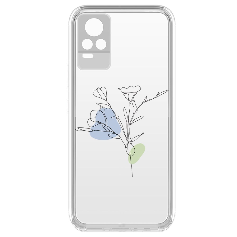 фото Чехол-накладка krutoff clear case эустома для vivo v21e