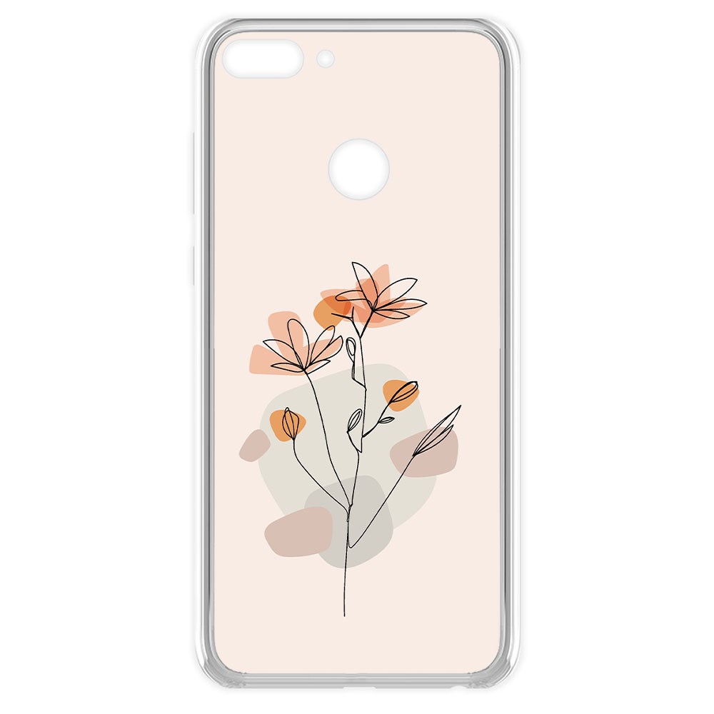 

Чехол-накладка Krutoff Clear Case Ромашки для Huawei P Smart