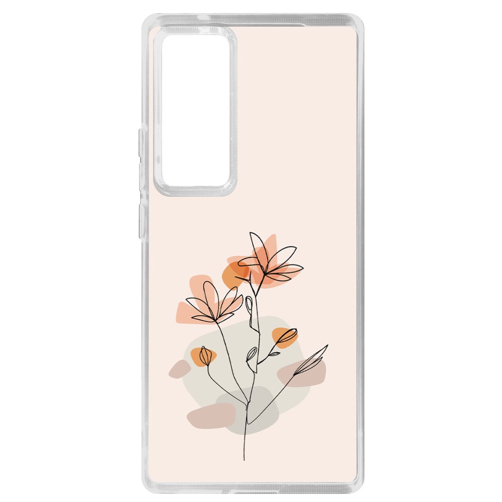 

Чехол-накладка Krutoff Clear Case Ромашки для Vivo X60 Pro, Прозрачный