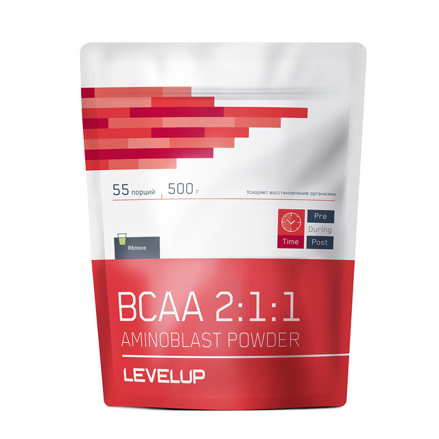 

Aminoblast BCAA Powder, BCAA 2:1:1, 500 г, Яблоко