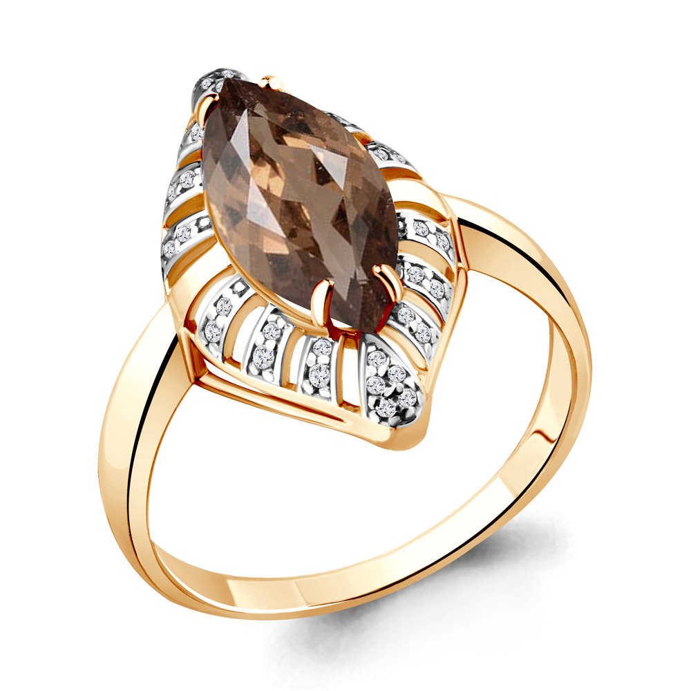 

Кольцо из серебра с кварцем р. , Aquamarine 6549301А_925_з, 6549301А_925_з