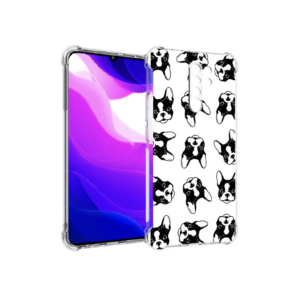 Чехол MyPads Tocco для Xiaomi Redmi 9 черно белые собачки (PT150826.259.683)