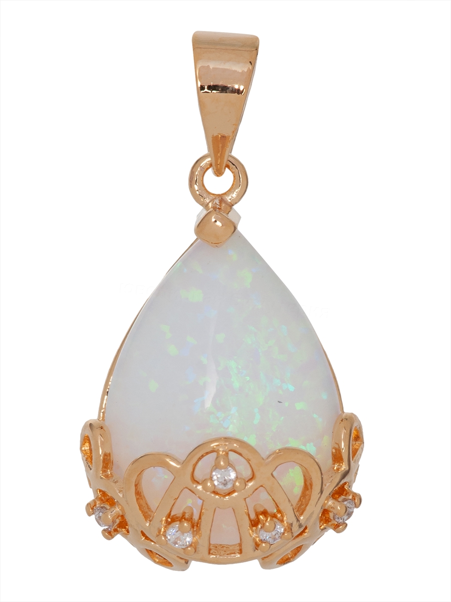 

Кулон из бижутерного сплава Lotus Jewelry 3044P-22oj, опал/циркон, 3044P-22oj