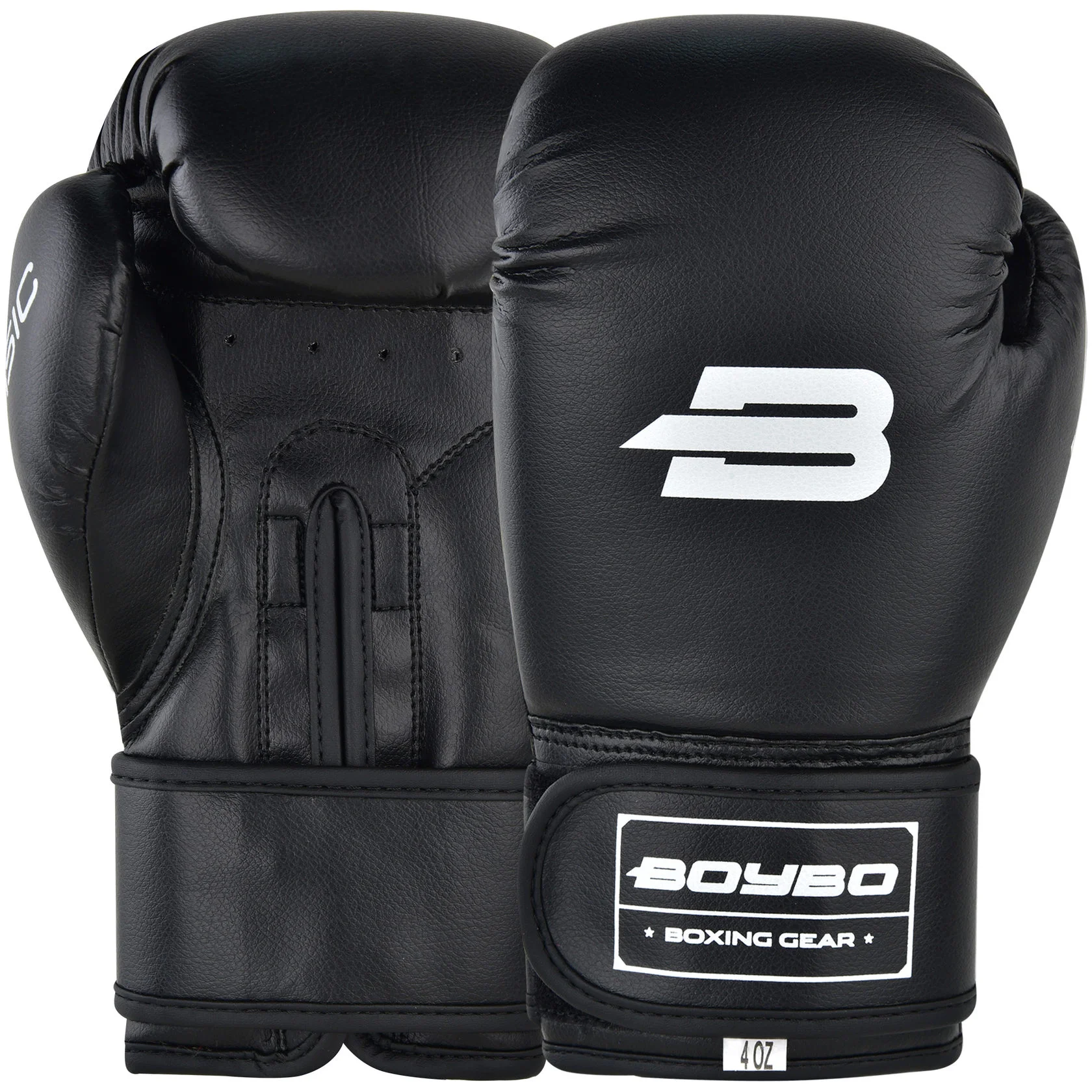 фото Перчатки боксёрские boybo basic детские , черный, 8oz