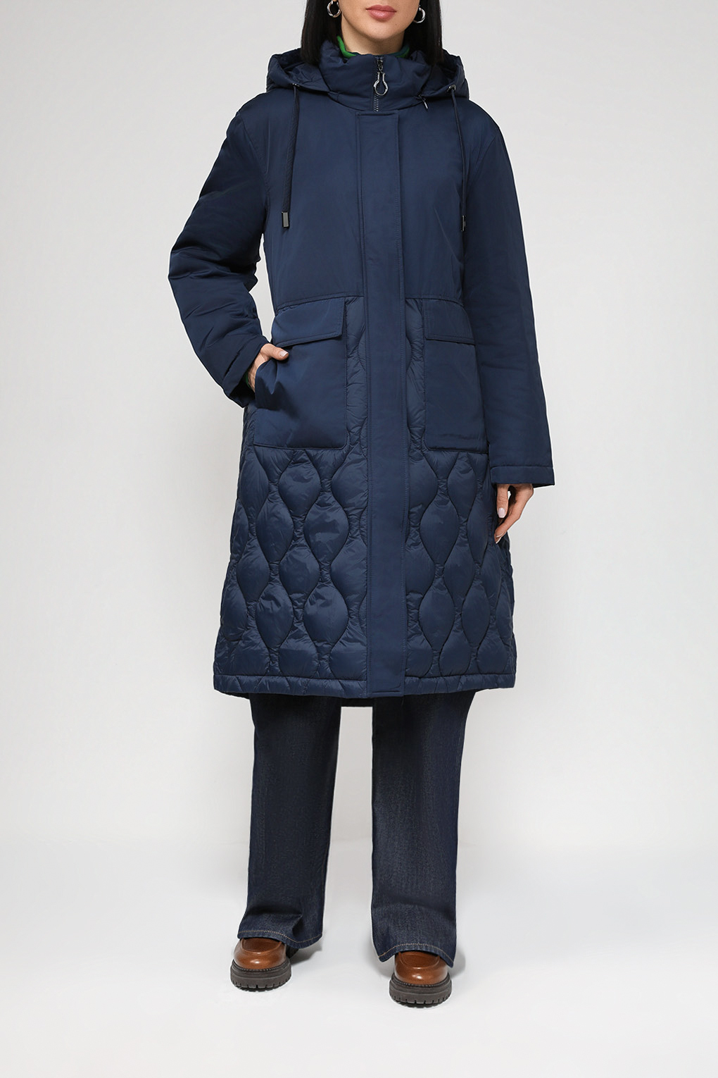 

Парка женская Gerry Weber 250209-31089 синяя 46, Синий, 250209-31089