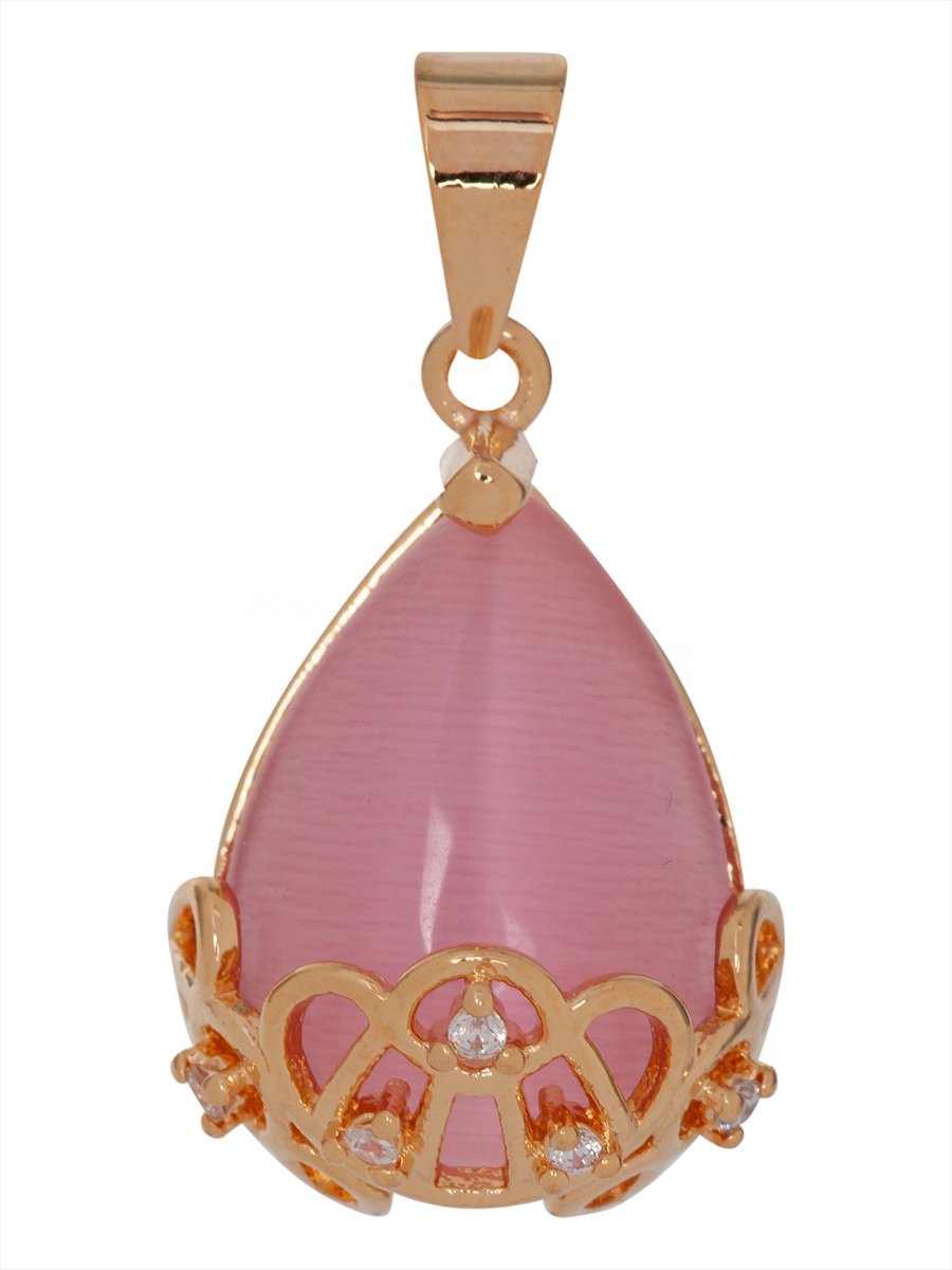

Кулон из бижутерного сплава Lotus Jewelry 3044P-22CA, кошачий глаз/циркон, 3044P-22CA