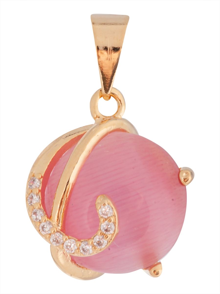 

Кулон из бижутерного сплава Lotus Jewelry 3043P-08CA, кошачий глаз/циркон, 3043P-08CA