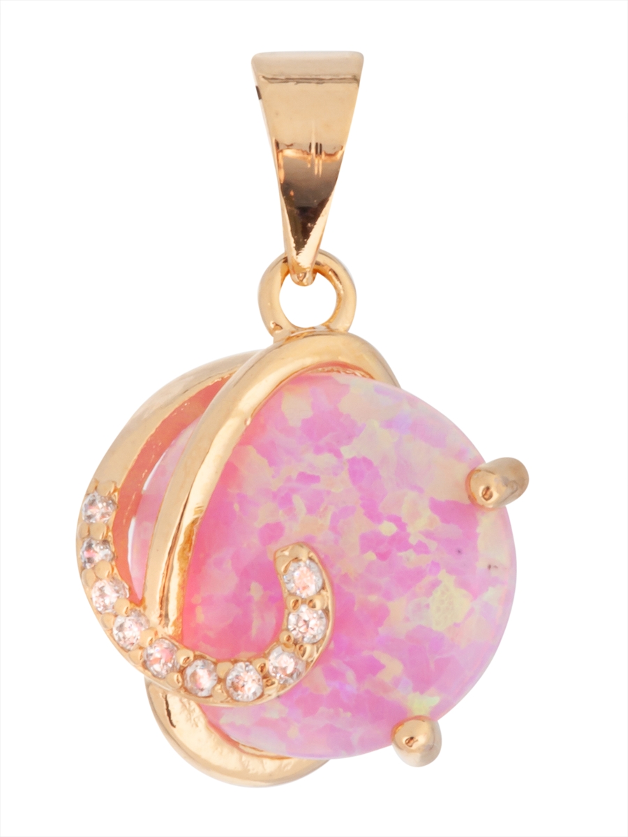 

Кулон из бижутерного сплава Lotus Jewelry 3043P-08OJK10, опал/циркон, 3043P-08OJK10