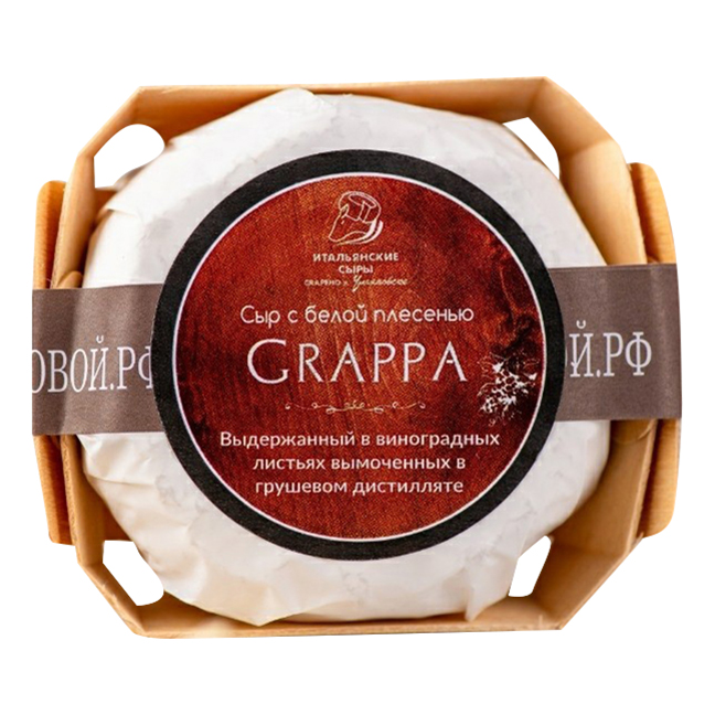

Сыр мягкий Итальянские сыры - сварено в Ульяновске Grappa с белой плесенью 45% 120 г