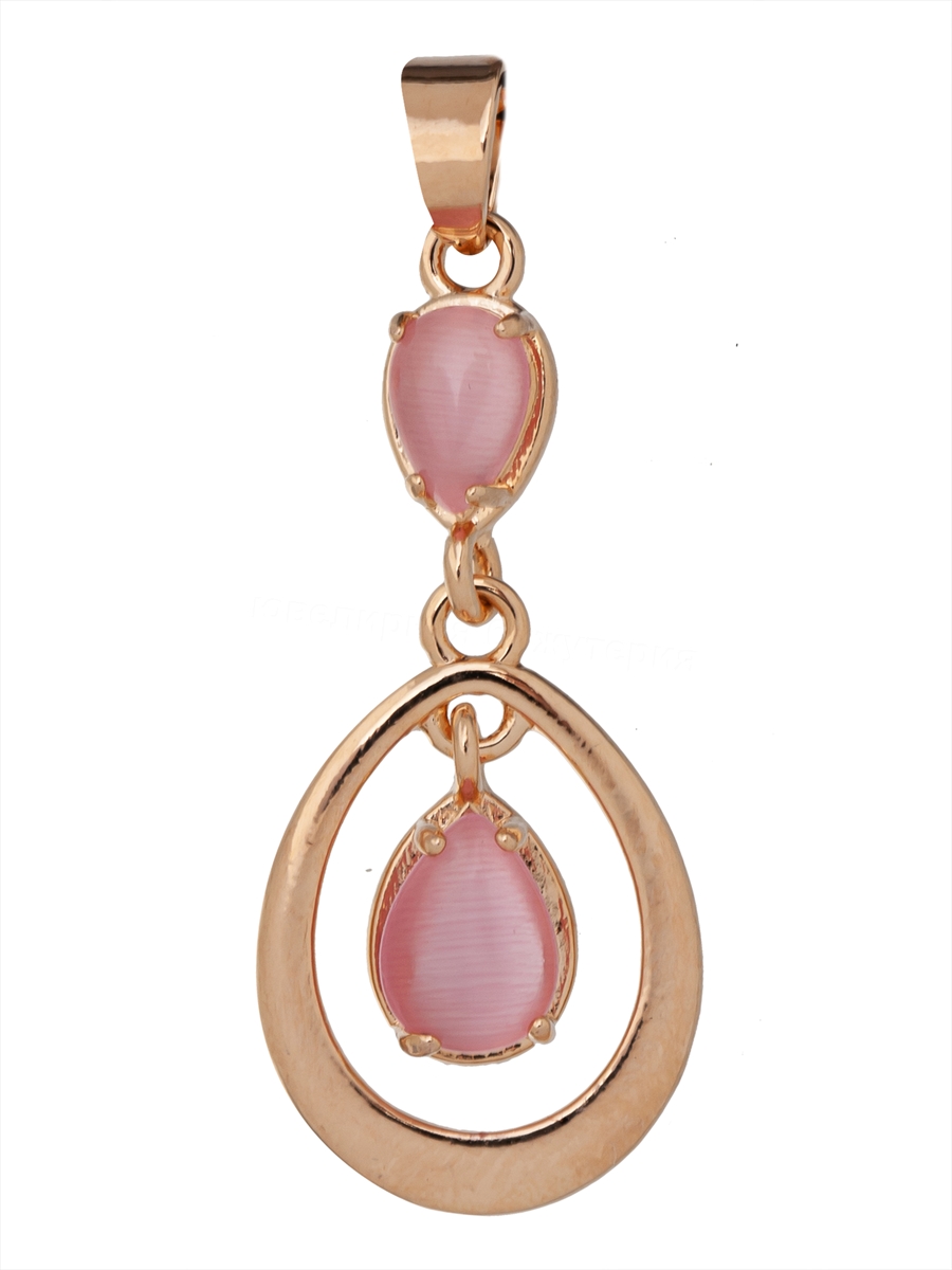 

Кулон из ювелирного сплава Lotus Jewelry 3043P-02CA-pink, кошачий глаз, 3043P-02CA-pink