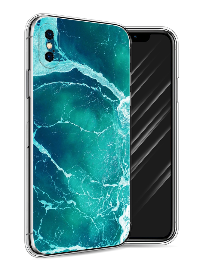 

Чехол Awog на Apple iPhone X (10) / Айфон X (10) "Изумрудный океан", Разноцветный, 11050-4