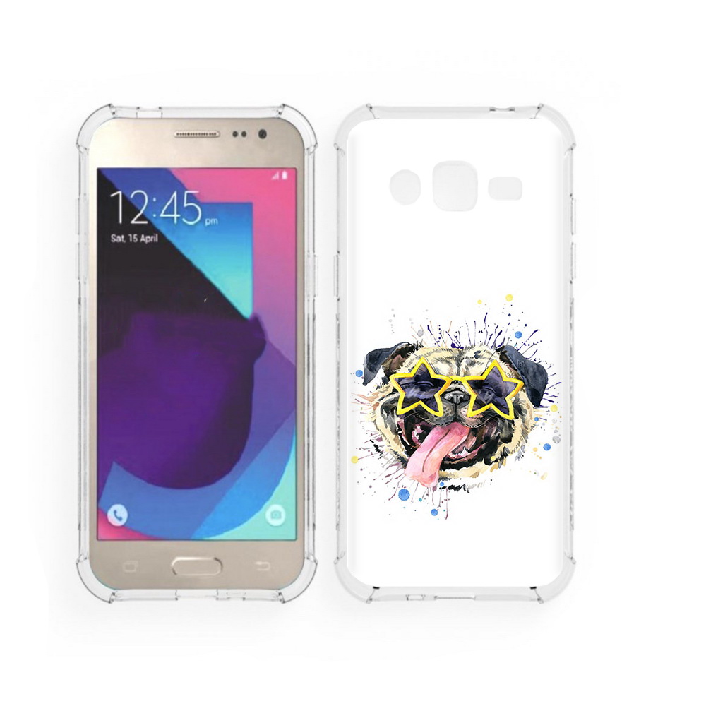

Чехол MyPads Tocco для Samsung Galaxy J2 мопс боксер (PT226924.572.482), Прозрачный, Tocco
