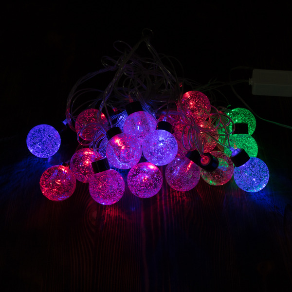 фото Новогодняя гирлянда led линейная огненный шар 20l 9353 5м разноцветная