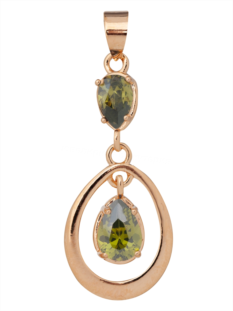 

Кулон из ювелирного сплава Lotus Jewelry 3043P-02pd, перидот, 3043P-02pd