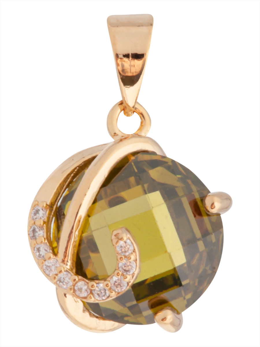 

Кулон из бижутерного сплава Lotus Jewelry 3043P-08pd, перидот/циркон, 3043P-08pd