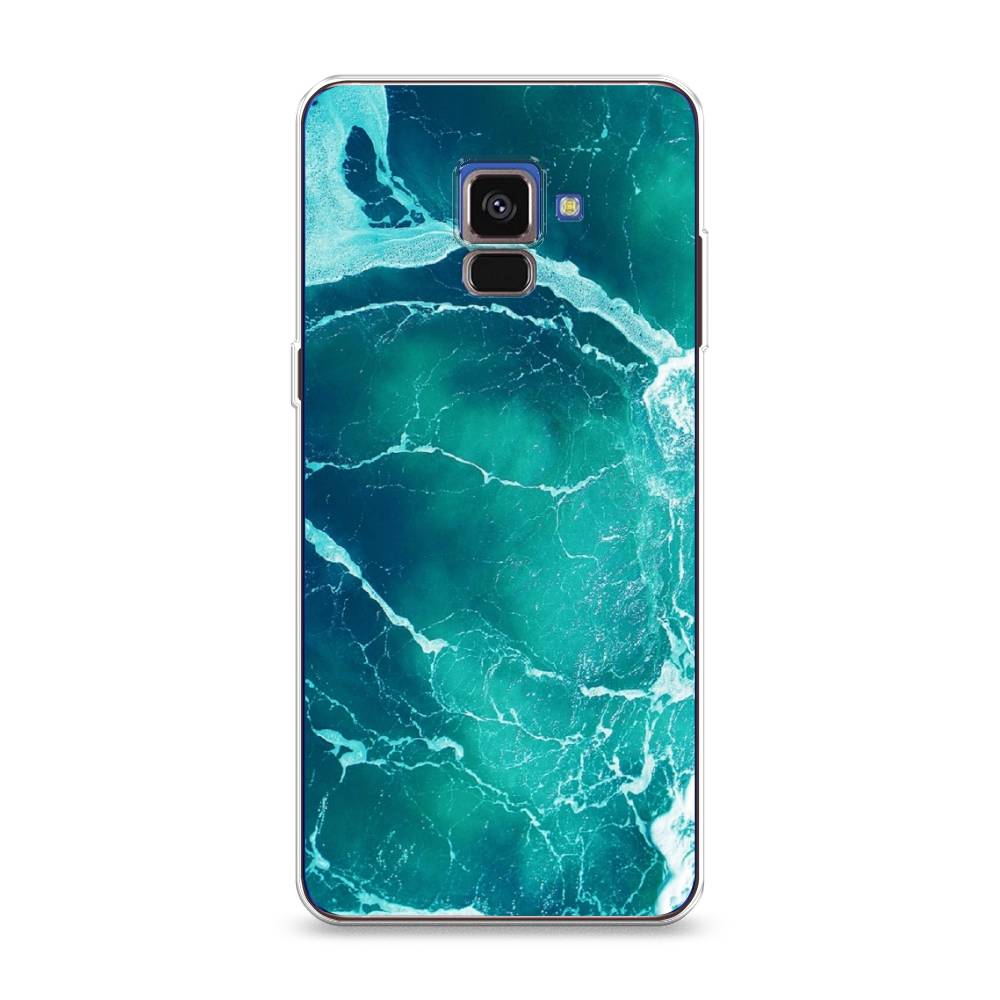 

Чехол Awog на Samsung Galaxy A8 2018 "Изумрудный океан", Разноцветный, 25450-4
