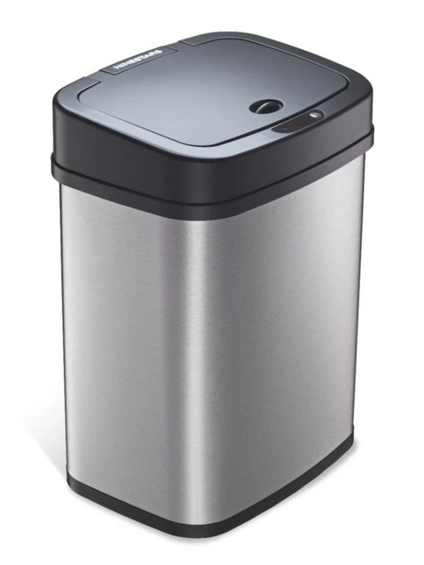 фото Мусорное ведро xiaomi ninestars stainless steel sensor trash can 15l dzt-15-5 silver