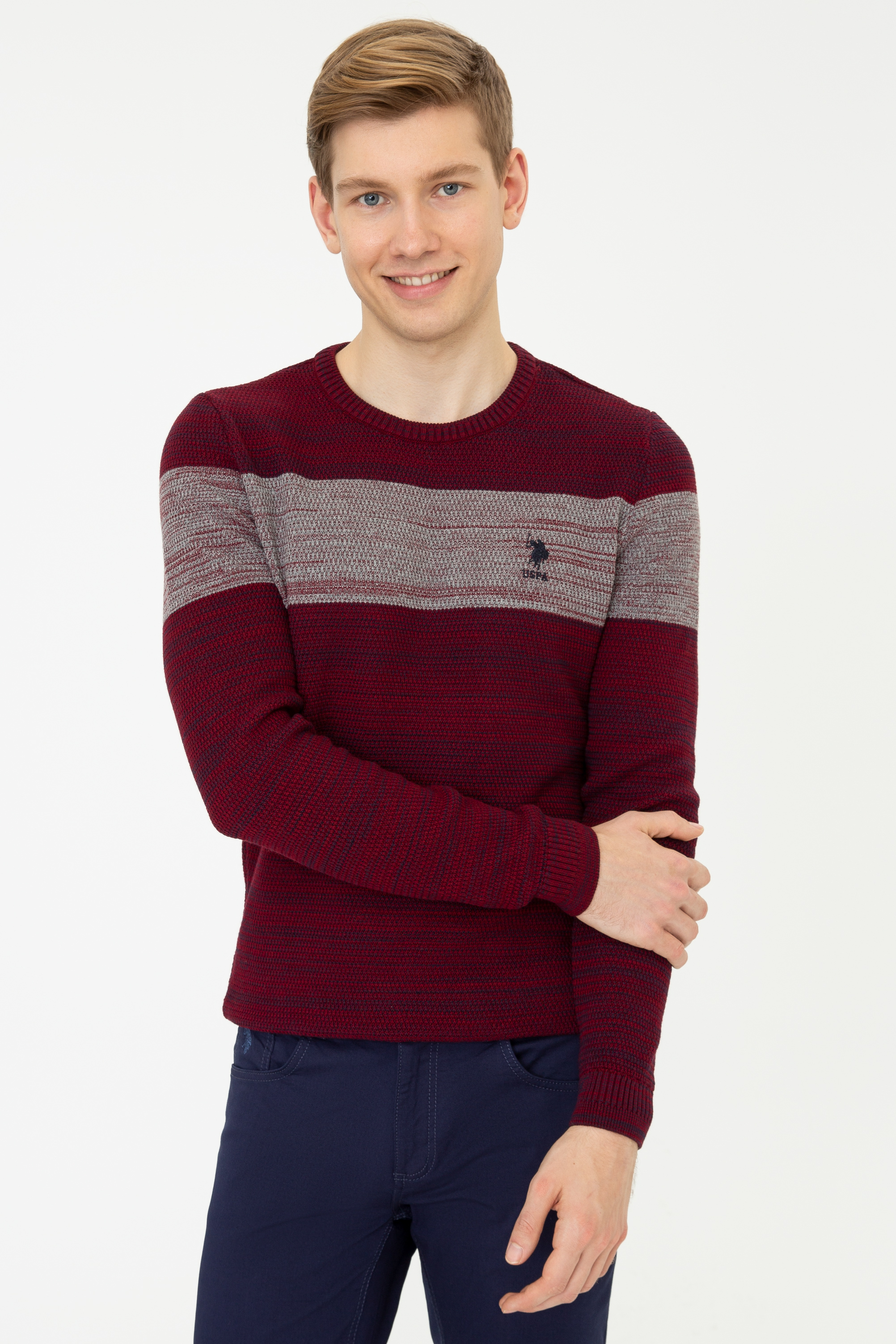 

Джемпер мужской U.S. POLO Assn. G081GL0TK0DİJON бордовый L, G081GL0TK0DİJON