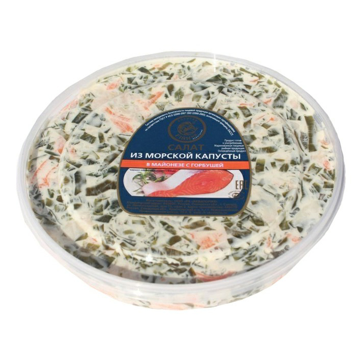 

Салат из морской капусты Золотая Fishка с кальмаром 180 г