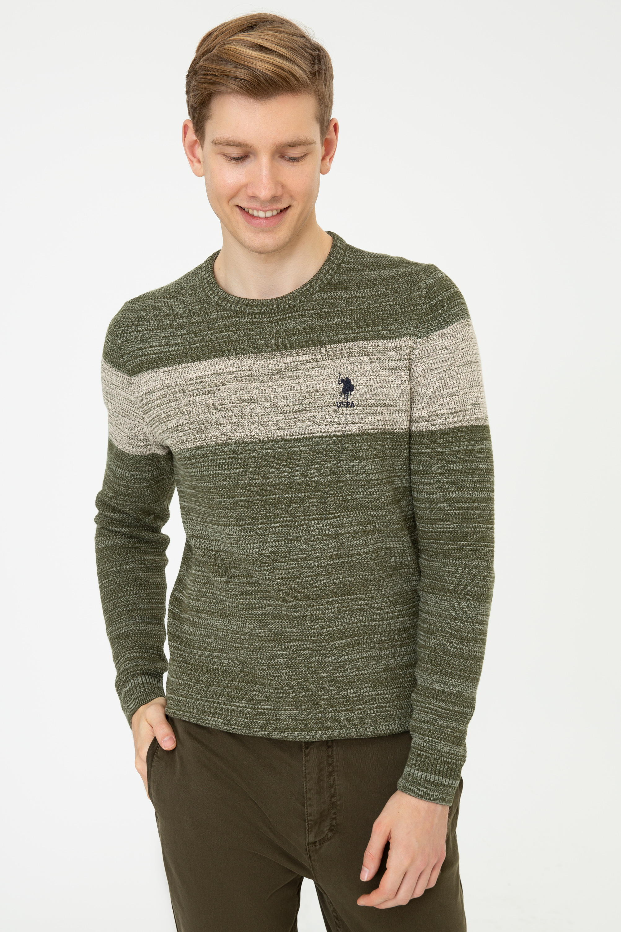 

Джемпер мужской U.S. POLO Assn. G081GL0TK0DIJON хаки S, G081GL0TK0DIJON