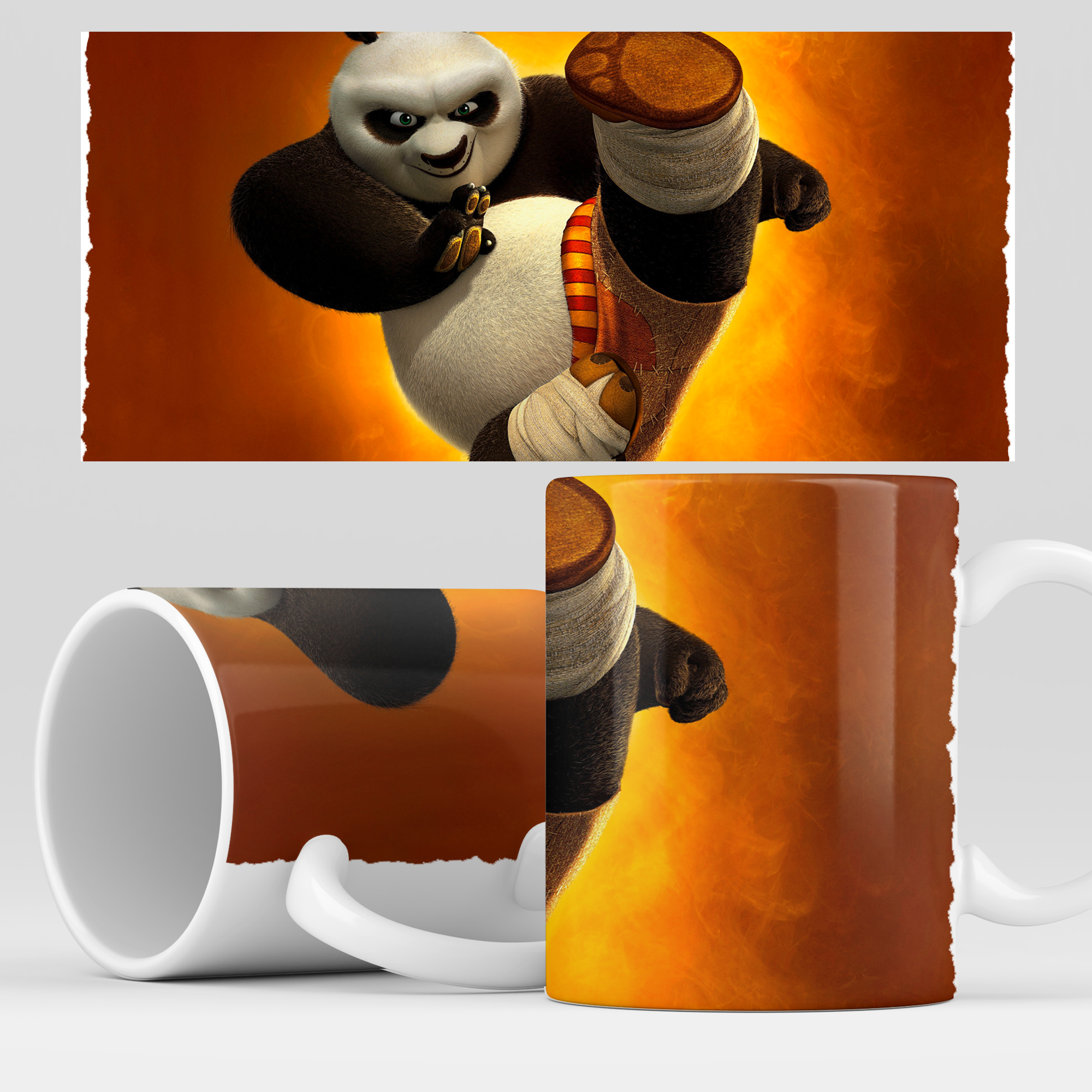 фото Кружка rocketcup с принтом "кунг фу панда" мультфильм детская кружка для чая