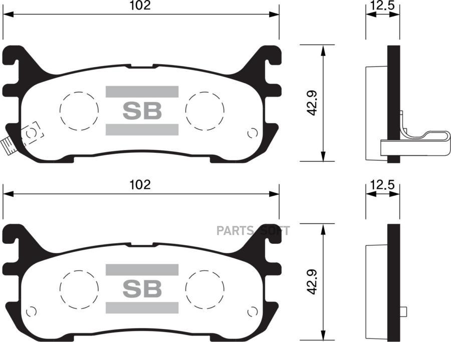 

Колодки тормозные задние SP1521