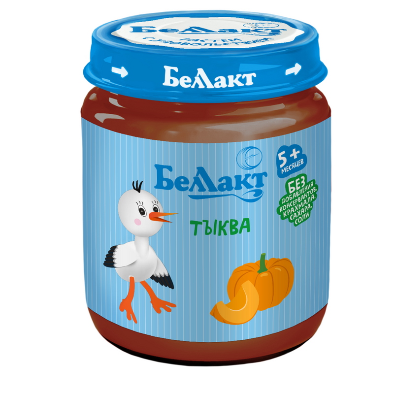 

Пюре Беллакт тыквенное, без сахара, 100г, с 5 м., тыквенное 100г