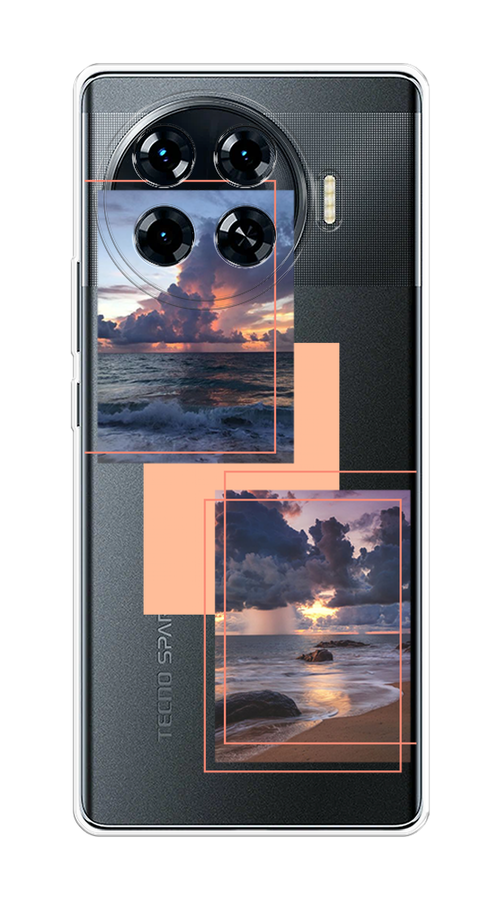 

Чехол на Tecno Spark 20 Pro Plus "Sky collage", Розовый;прозрачный;синий, 305050-1