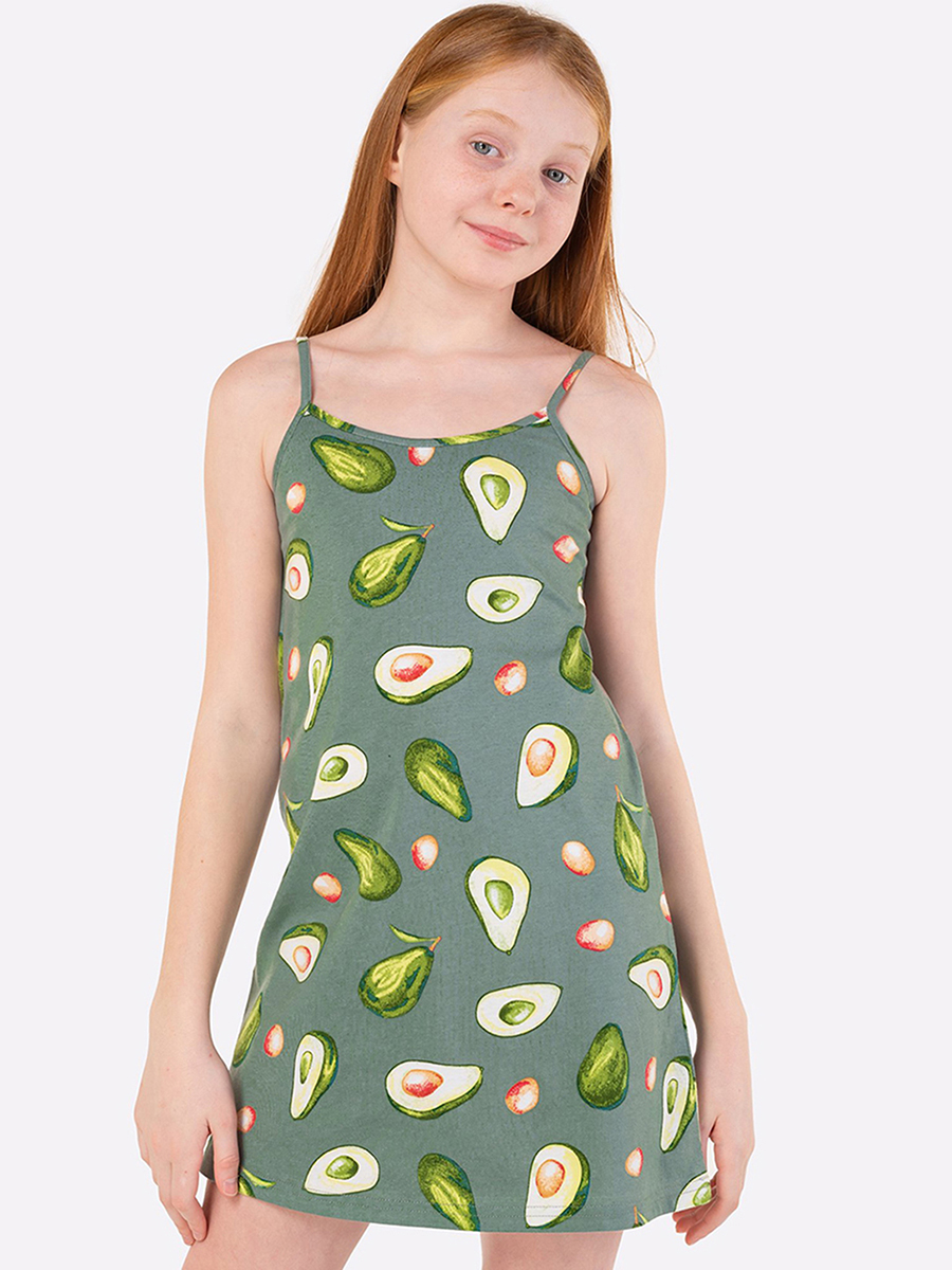 Сорочка ночная детская HappyFox HF3001MSP, авокадо,св зеленый, 134