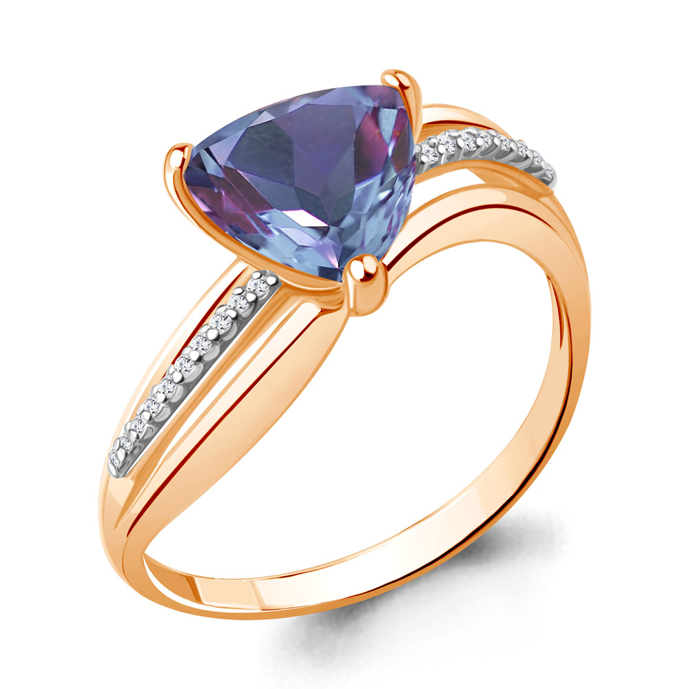

Кольцо из серебра с алекситом р.  Aquamarine 6550125А_925_з, 6550125А_925_з