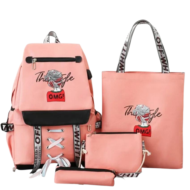 фото Рюкзак для школы omg forall розовый rucksack4in1_pink_omg
